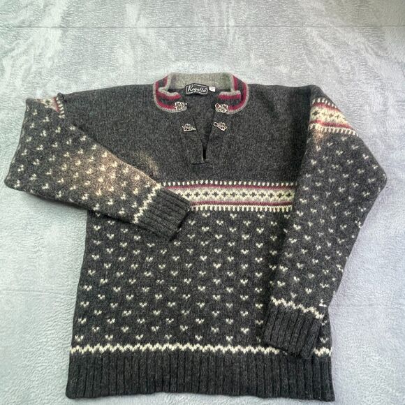 Vintage Nordic Regatta Mens Wool Sweater Large Fishermancore Cabincore Cozycore - Picture 13 of 13